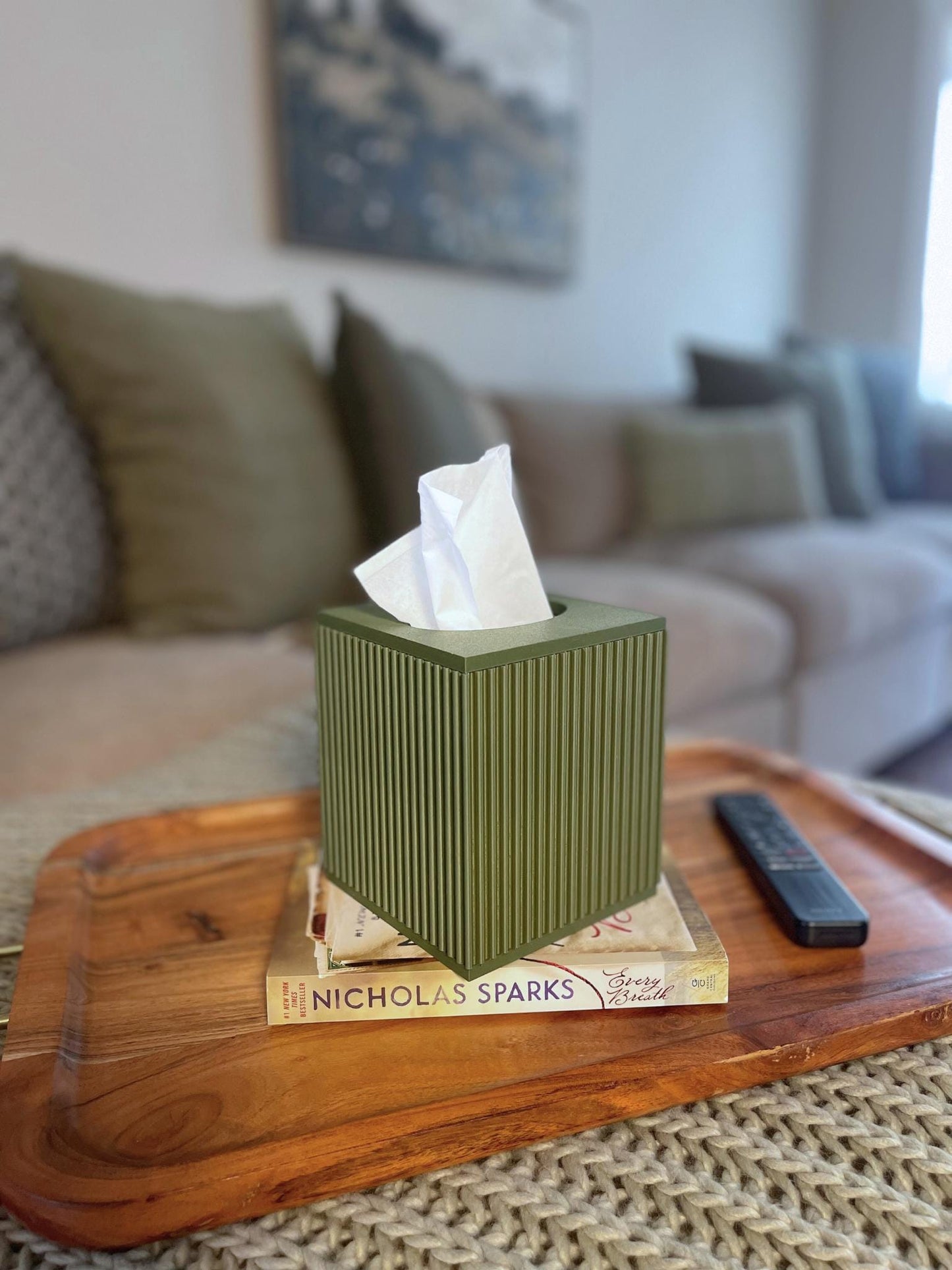 Ribbed Tissue Box Cover - Kleenex Box Cover