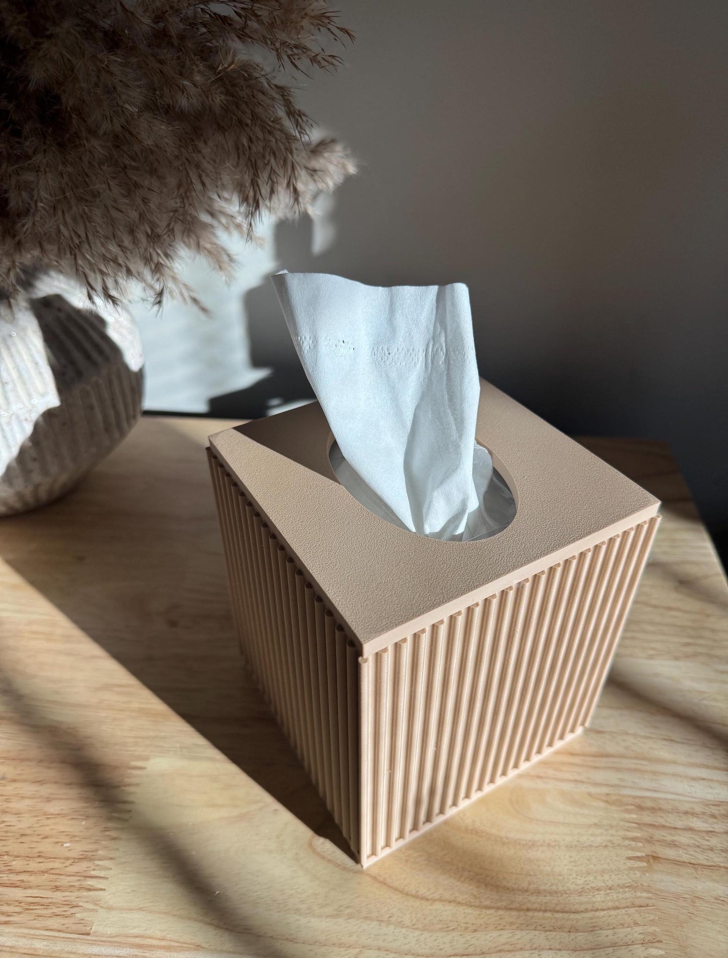 Ribbed Tissue Box Cover - Kleenex Box Cover