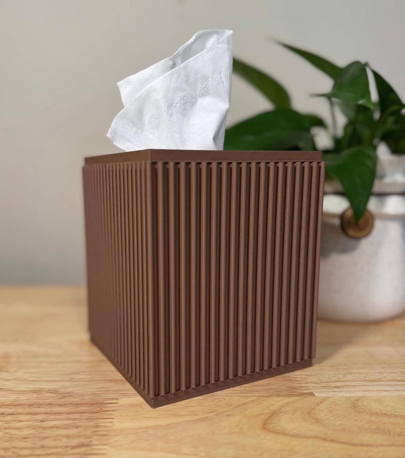 Ribbed Tissue Box Cover - Kleenex Box Cover