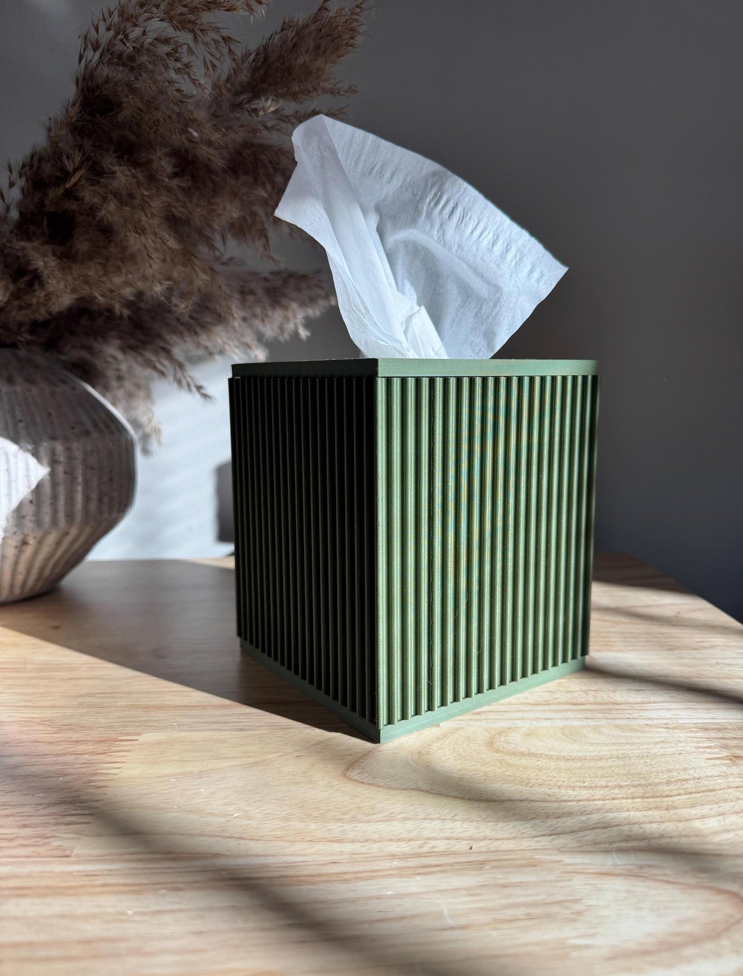 Ribbed Tissue Box Cover - Kleenex Box Cover