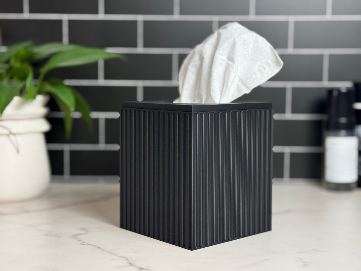 Fluted Tissue Box Cover - Kleenex Box Cover