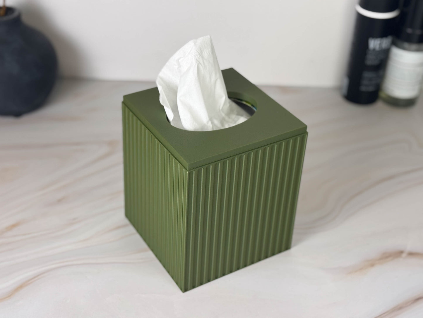 Fluted Tissue Box Cover - Kleenex Box Cover