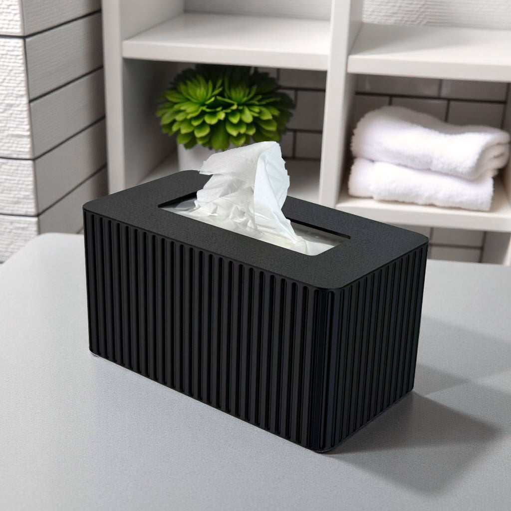 Tissue Box Cover Fluted - Kleenex Box Cover - Tissue Box Holder - Costco Tissue Box Cover