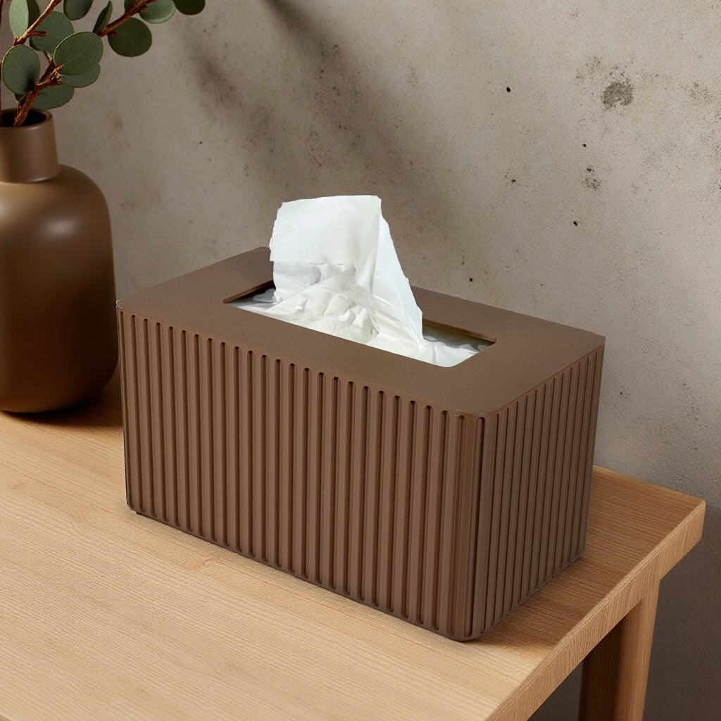 Tissue Box Cover Fluted - Kleenex Box Cover - Tissue Box Holder - Costco Tissue Box Cover
