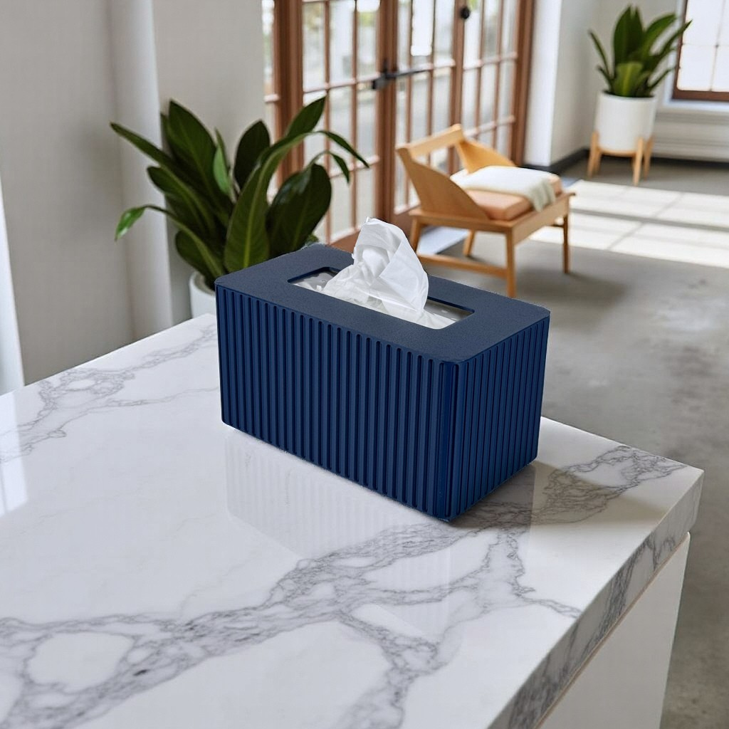Tissue Box Cover Fluted - Kleenex Box Cover - Tissue Box Holder - Costco Tissue Box Cover