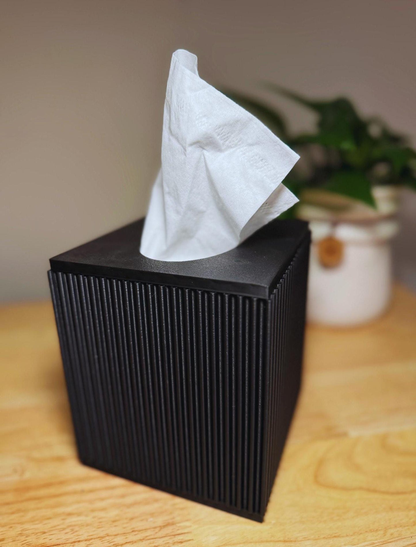 Ribbed Tissue Box Cover - Kleenex Box Cover