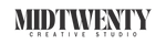 Logo of Midtwenty Creative Studio with a black and white color scheme.