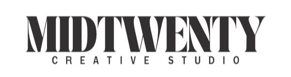 Logo of Midtwenty Creative Studio with a black and white color scheme.