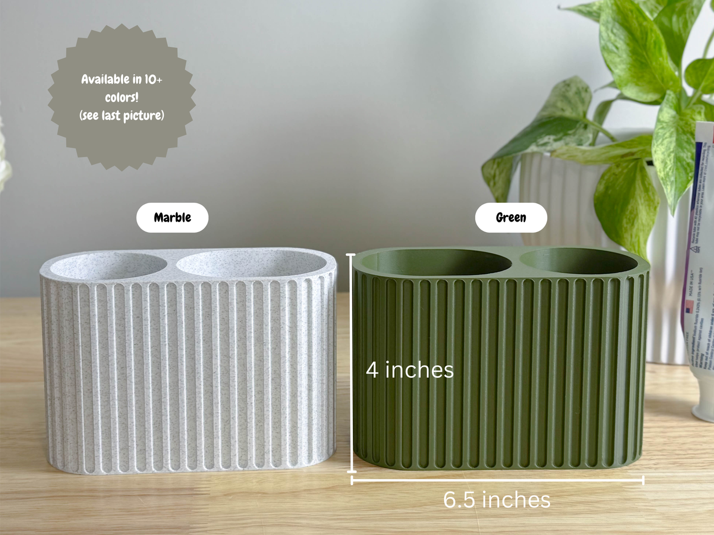 Fluted Toothbrush Holder