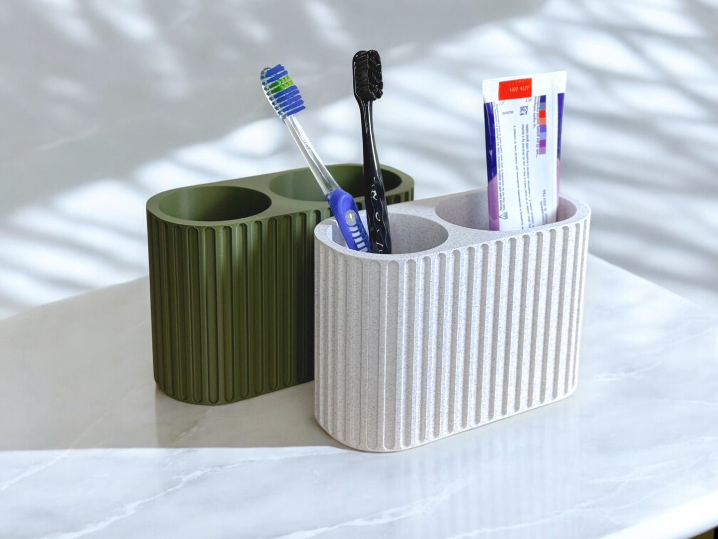 Fluted Toothbrush Holder