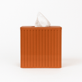 Close-up of the fluted texture on the square tissue box cover