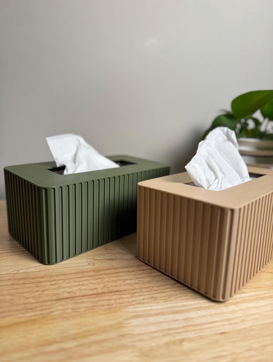 Fluted Tissue Box Cover - Rectangle