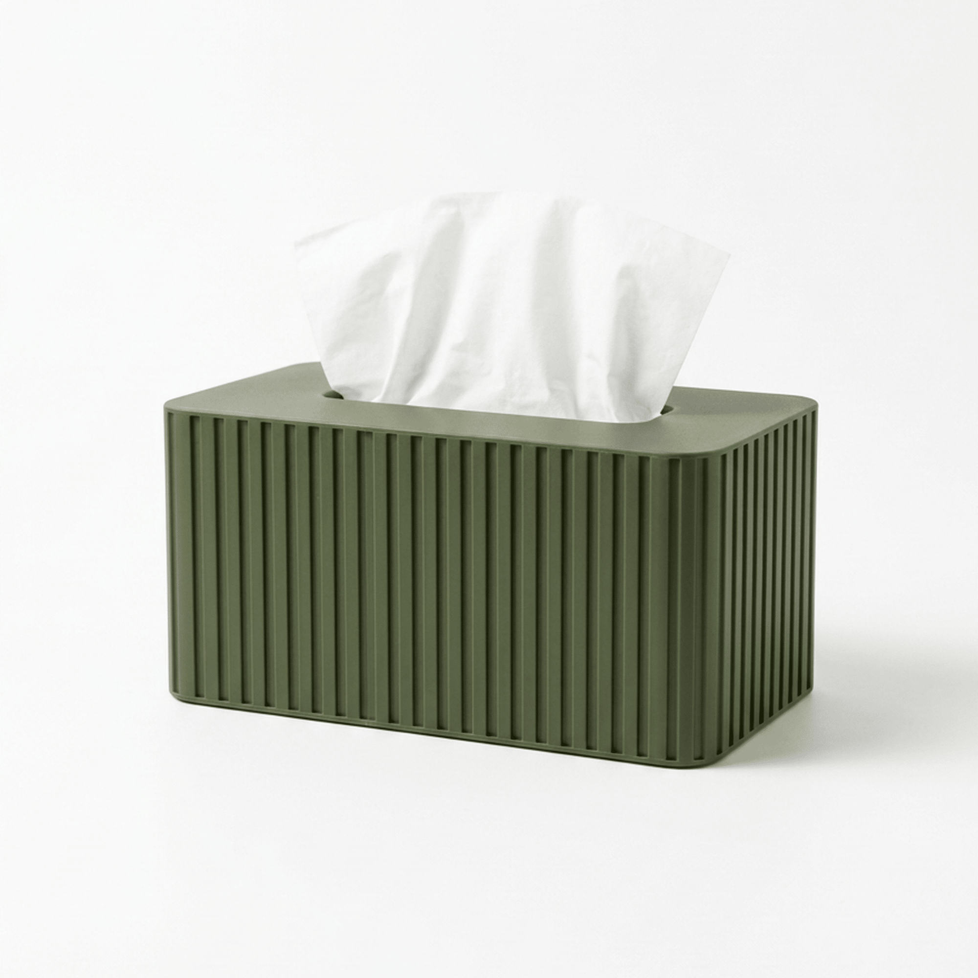 Large Tissue Box Cover - Fluted - Midtwenty