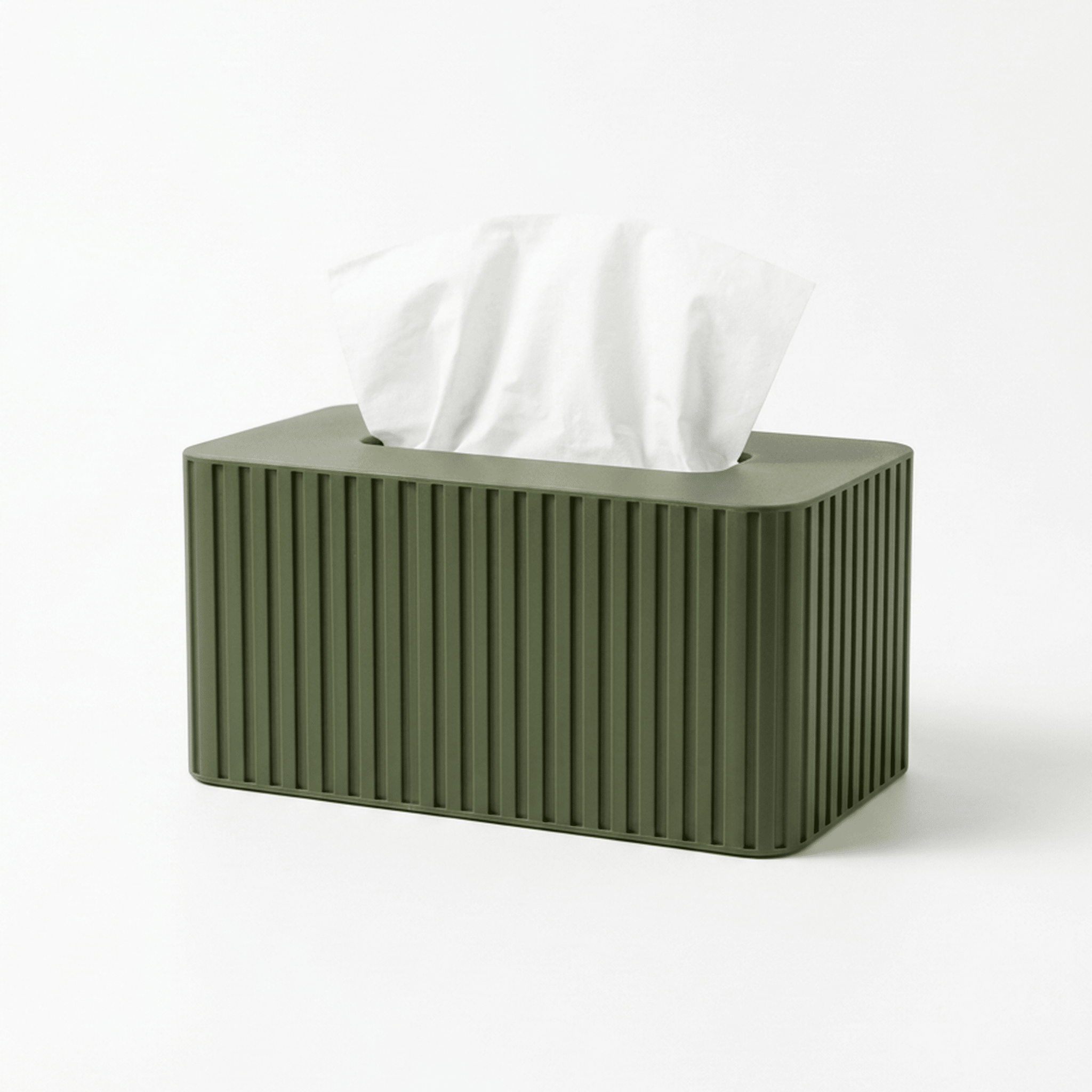 Large Tissue Box Cover - Fluted - Midtwenty