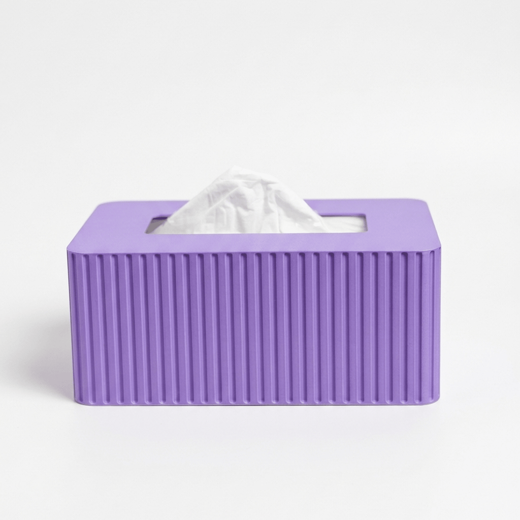 Side view of the standard MIDTWENTY fluted tissue box cover