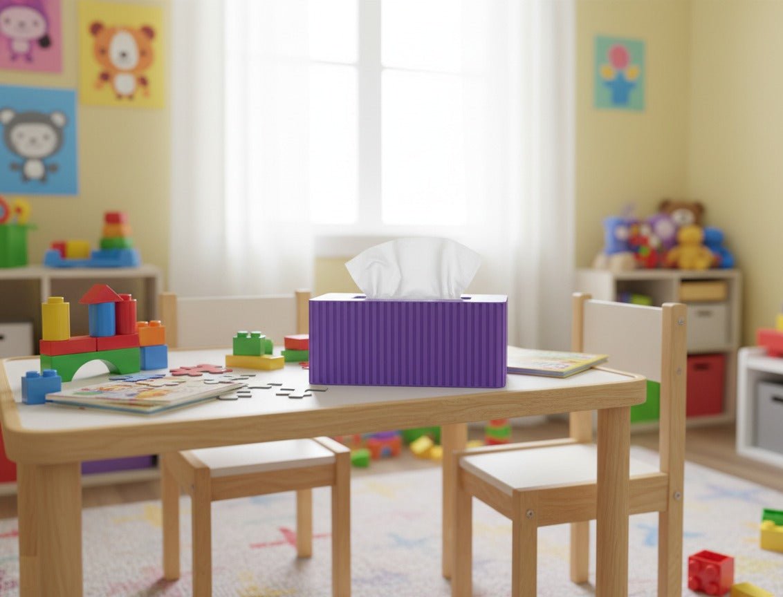 Tissue Box Cover Fluted - Standard Kleenex Box Cover - Tissue Box Holder - MIDTWENTY Studio