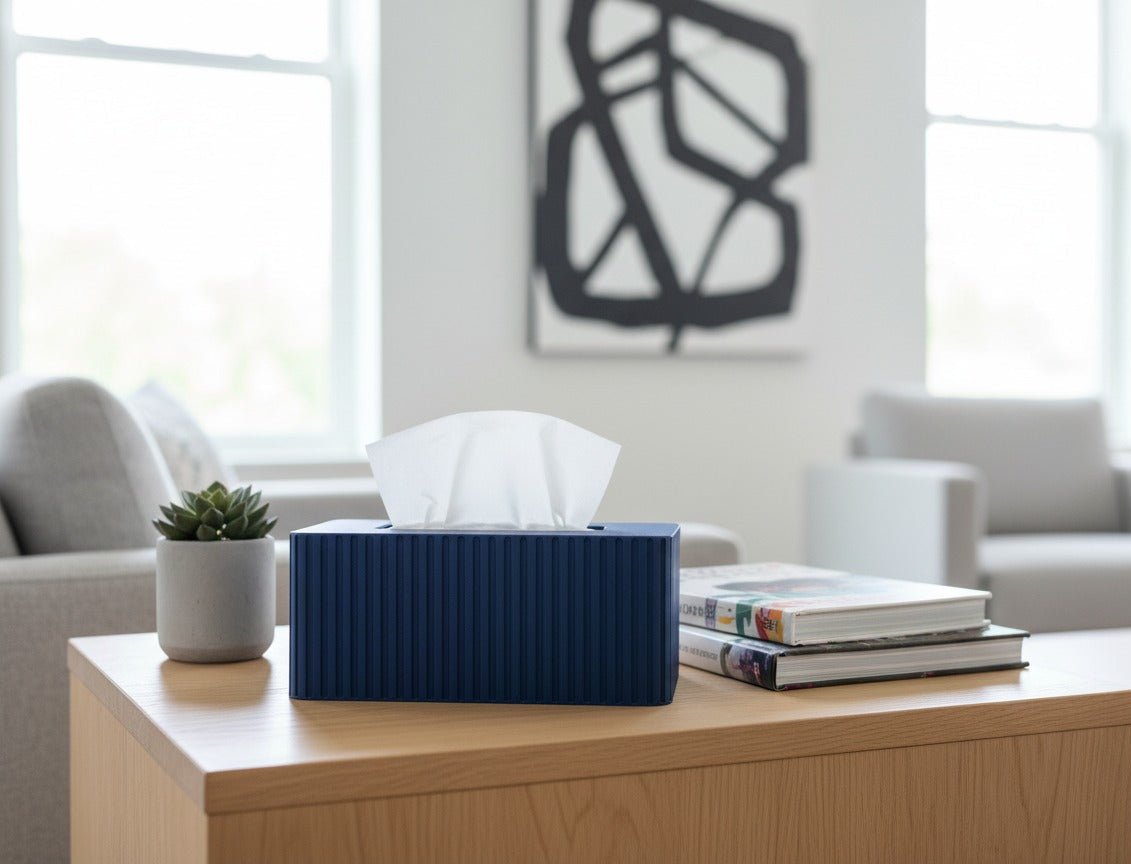 Tissue Box Cover Fluted - Standard Kleenex Box Cover - Tissue Box Holder - MIDTWENTY Studio
