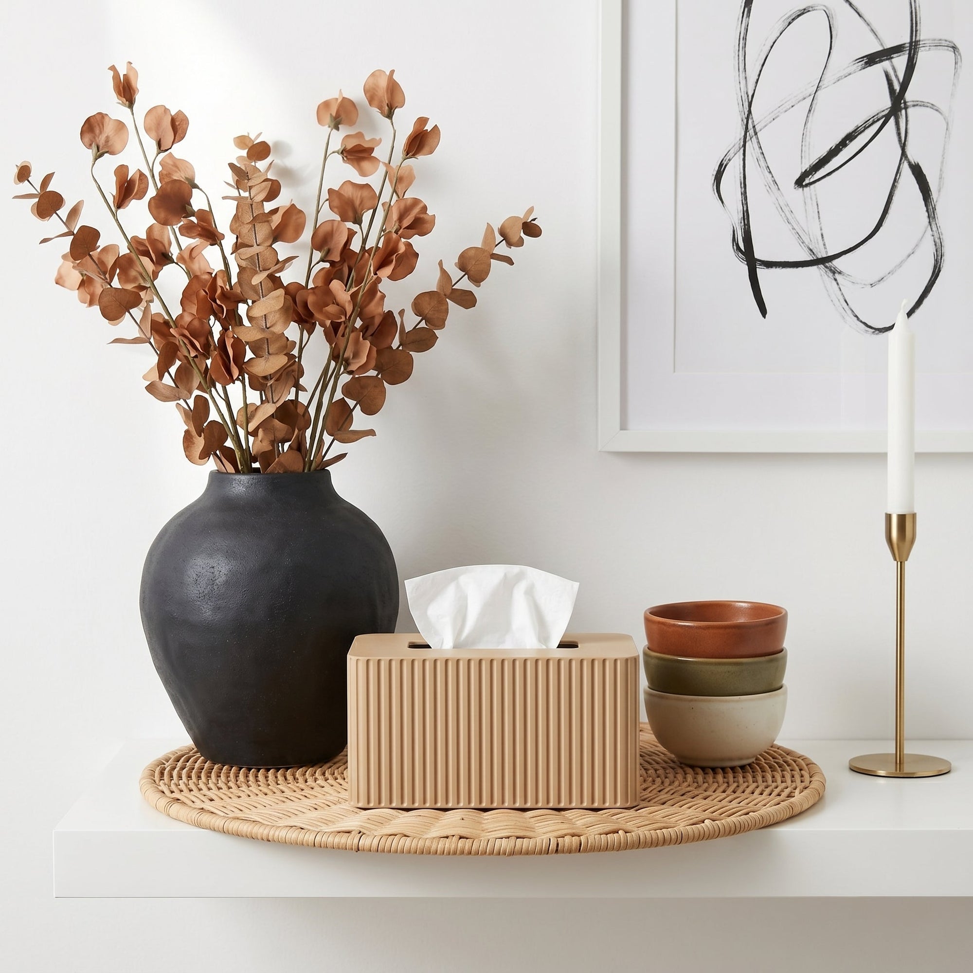 XL Fluted Tissue Box Cover - Fits Costco Boxes - Midtwenty