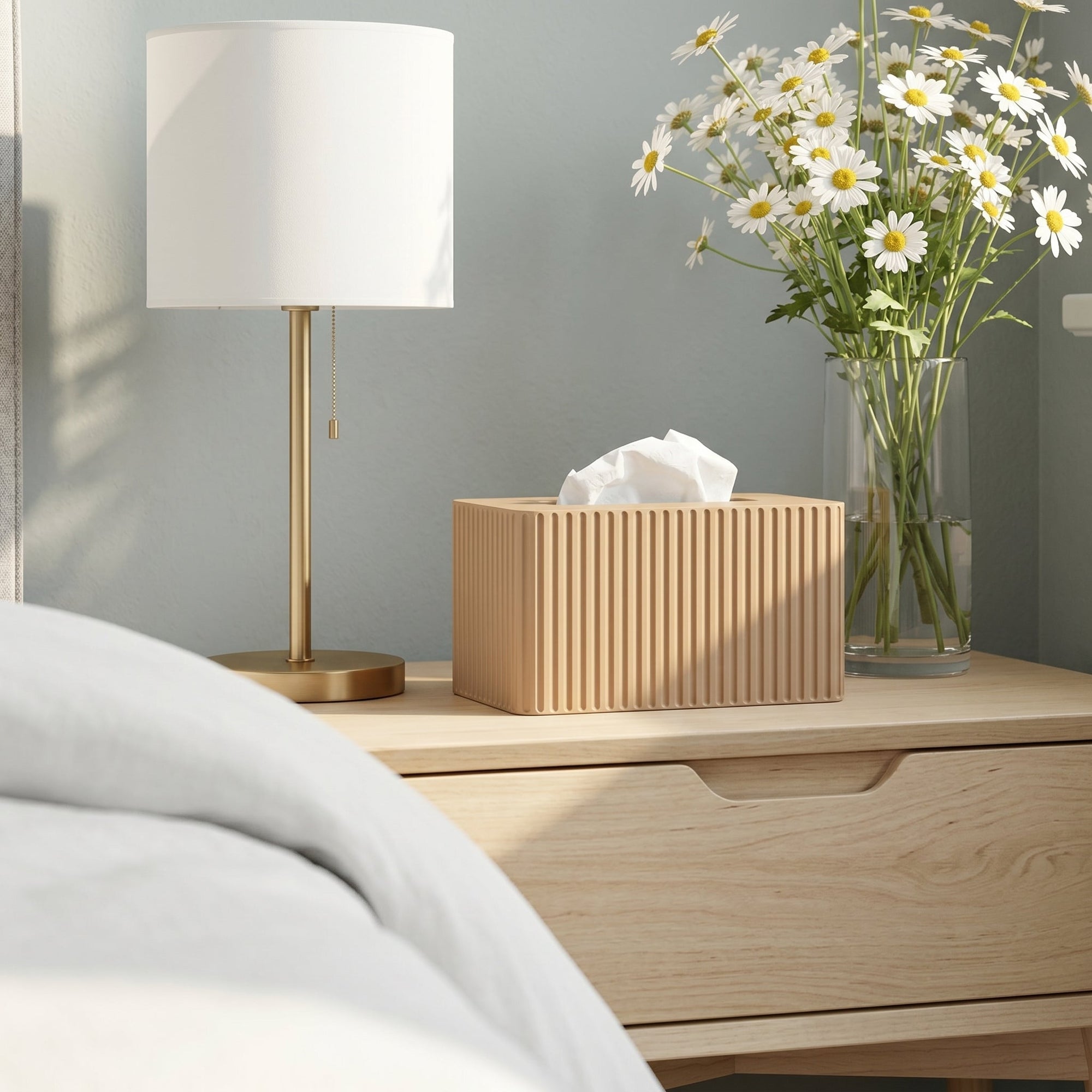 XL Fluted Tissue Box Cover - Fits Costco Boxes - Midtwenty