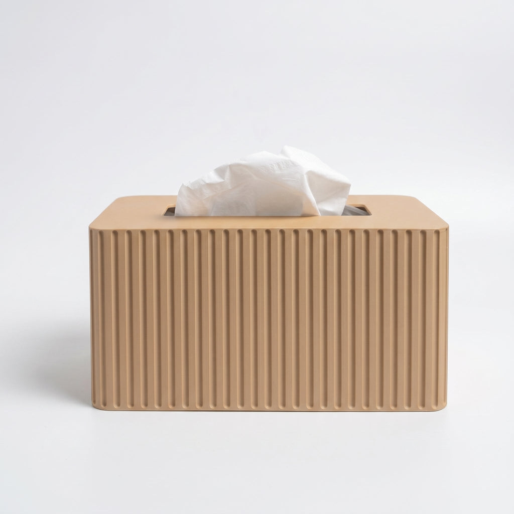MIDTWENTY XL fluted tissue box cover in a styled bedroom