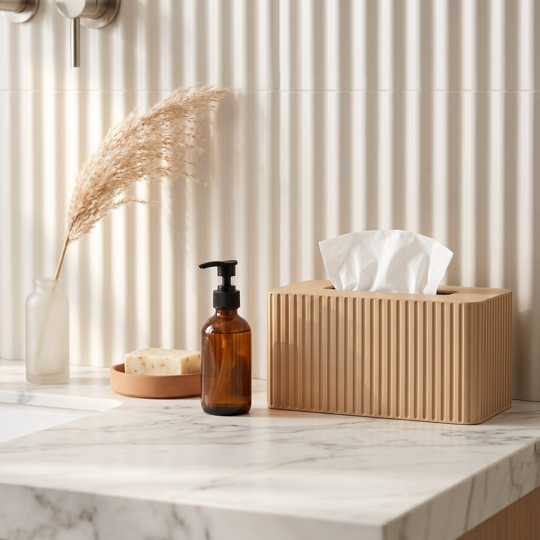 XL Fluted Tissue Box Cover - Fits Costco Boxes - Midtwenty